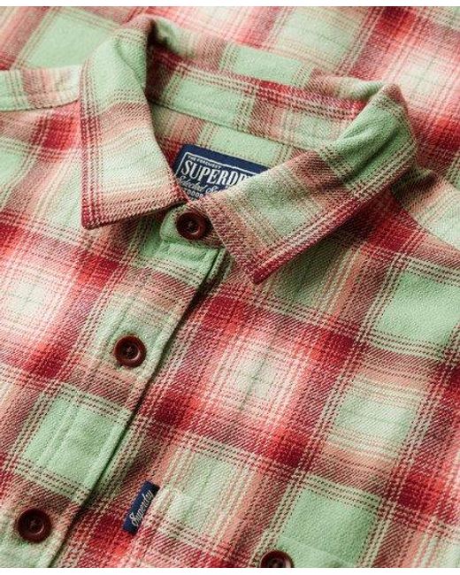 Superdry Red Vintage Check Overshirt for men