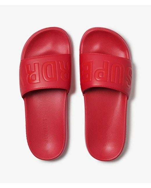 Superdry Red & Co Code Core Pool Sliders for men