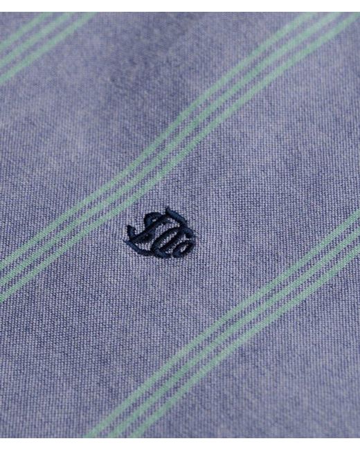 Superdry Blue & Co Preppy Oxford Long Sleeve Shirt for men