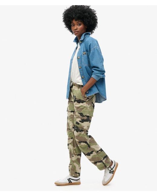 Superdry Blue & Co Low Rise Straight Cargo Pants