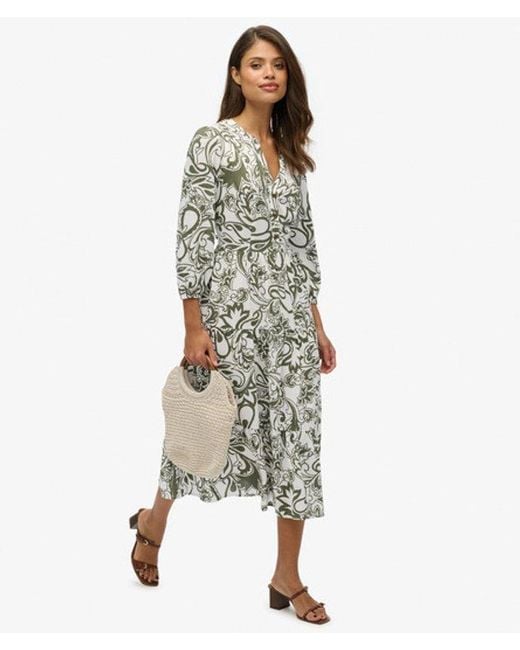 Superdry White & Co Woven Tiered Midi Dress