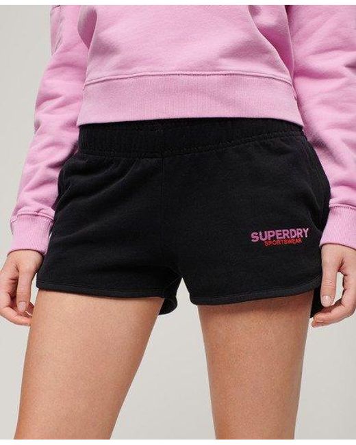 Superdry Black Sportswear Logo Racer Shorts