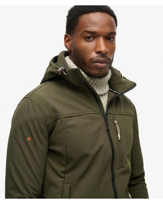 Superdry Green & Co Hooded Soft Shell Trekker Jacket for men