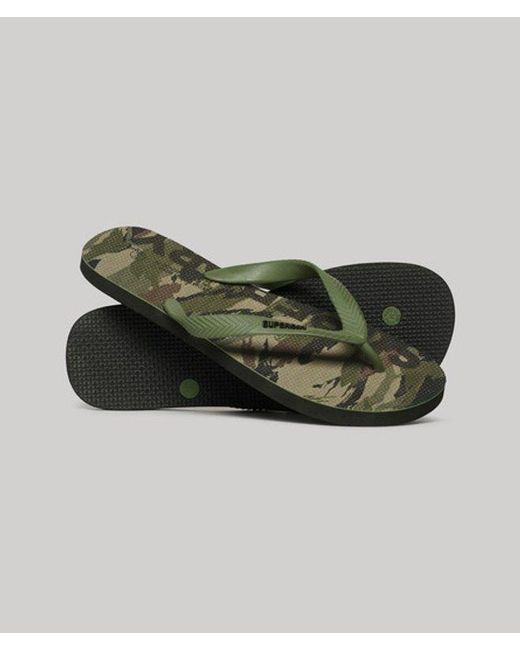 Superdry Green & Co Logo Flip Flops for men