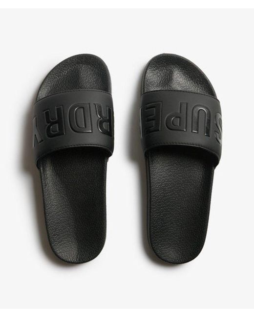 Superdry Black & Co Pool Sliders for men