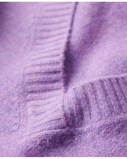 Pull OverTaille à col V Taille: 42 Superdry en coloris Purple
