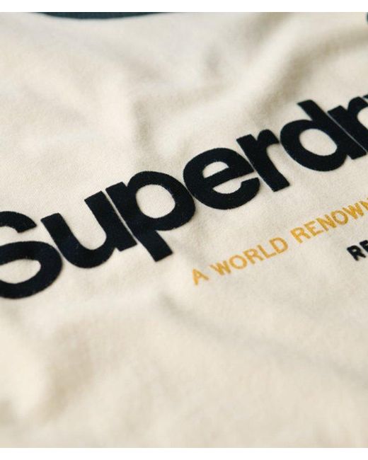 Superdry Natural & Co Core Logo Ringer Workwear Graphic T-shirt for men