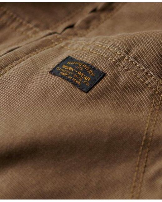 Bomber à capuche vintage workwear Superdry pour homme en coloris Brown