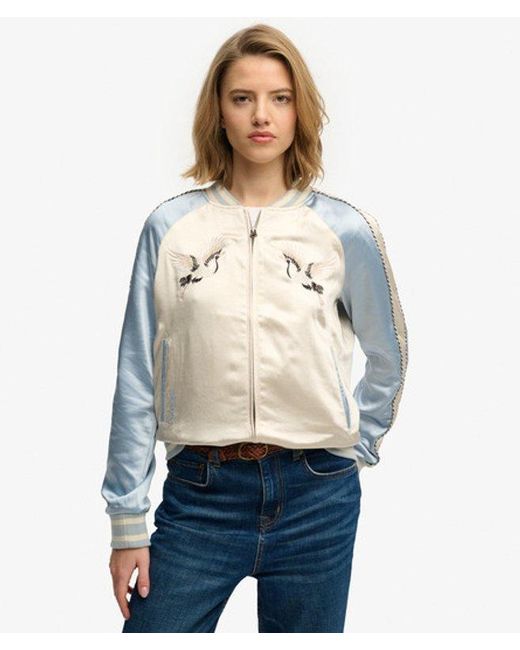 Superdry White & Co Suikajan Embroidered Bomber Jacket