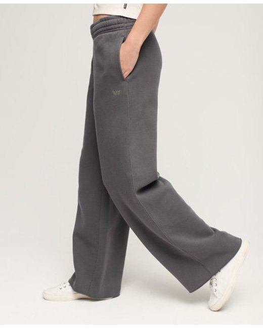 Aux s pantalon de survêtement droit délavé Superdry en coloris Gray