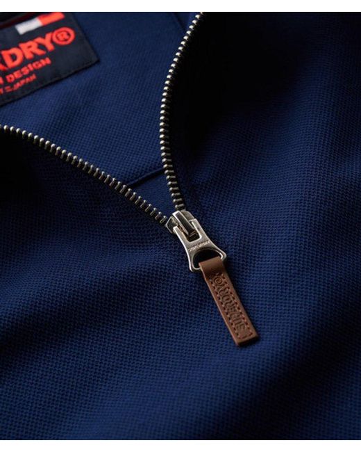 Superdry Blue & Co Core Pique Half Zip Sweatshirt for men