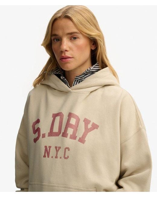 Superdry Brown & Co Athletic Essentials Relaxed Hoodie