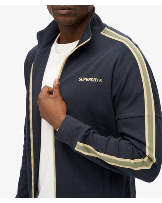 Superdry Blue Tech Cult Loose Track Top for men