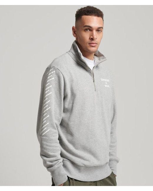 Superdry Gray & Co Code Core Sport Half-zip Sweatshirt for men