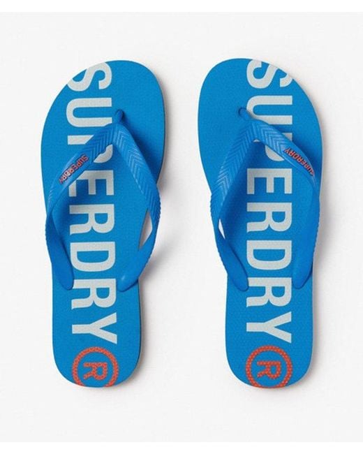 Superdry Blue Pool Slides for men