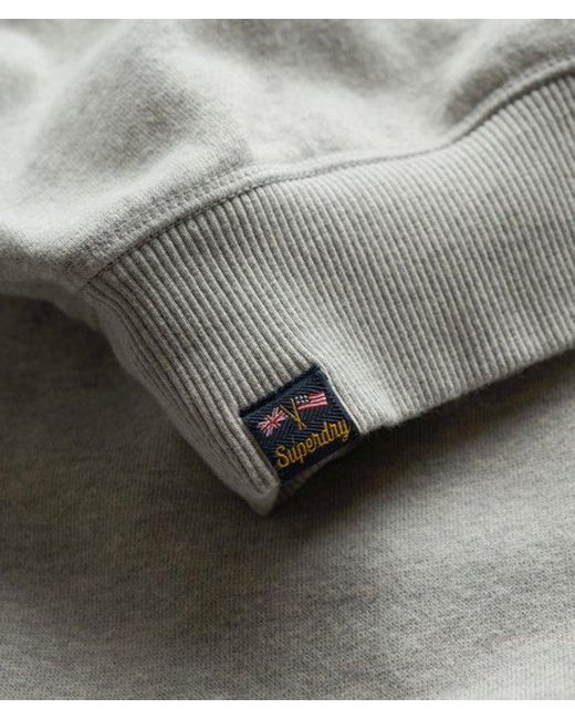 Superdry Gray Athletic Essentials Applique Half Zip Sweatshirt