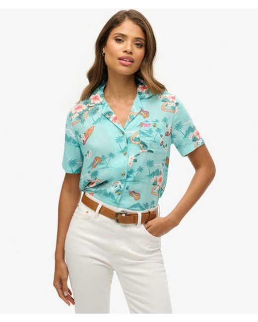 Superdry Blue Beach Resort Shirt