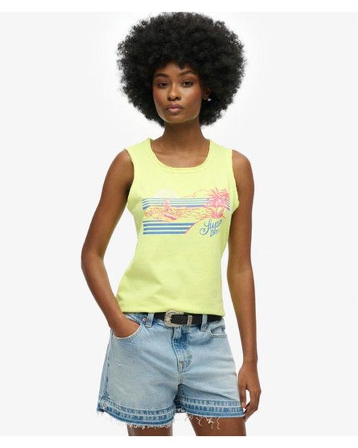 Superdry Green & Co Outdoor Stripe Scoop Neck Tank Top