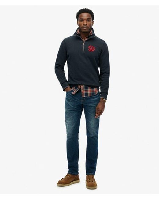 Superdry Blue & Co . Half Zip Track Top for men