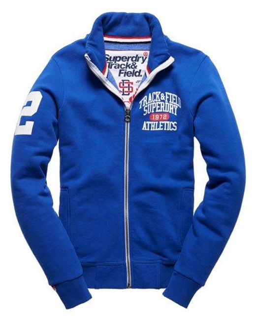 Superdry Blue Track & Field Track Top Mazarine for men