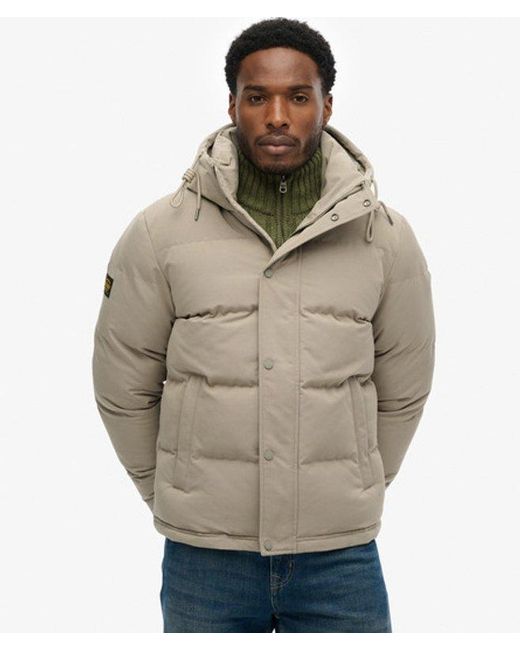 Superdry Gray & Co Everest Short Hooded Puffer Jacket for men