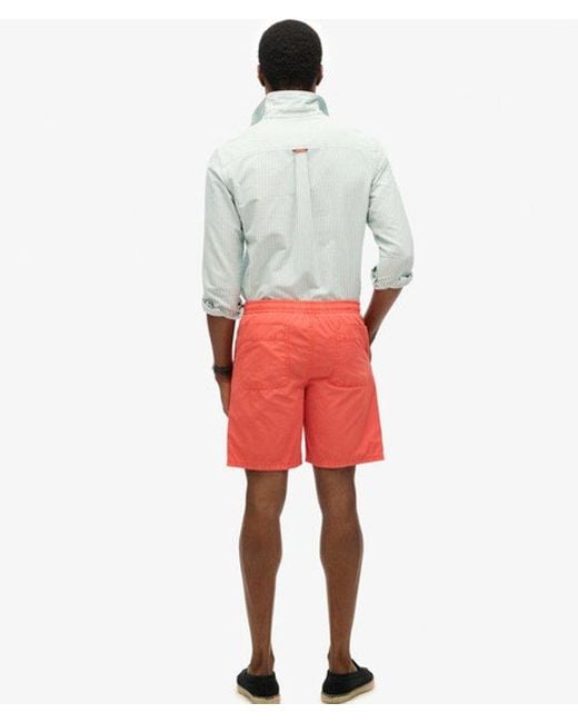 Superdry Red Essentials Walk Shorts for men