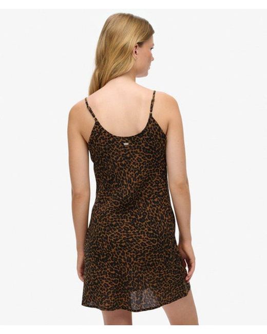 Superdry Black & Co Bias Cut Mini Slip Dress