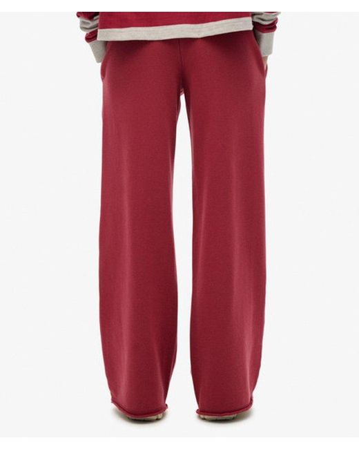 Superdry Athletic Essentials Rechte joggingbroek in het Red