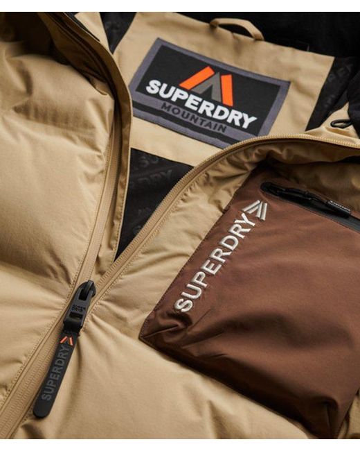 Superdry Brown & Co Ski Sports Padded Block Jacket for men