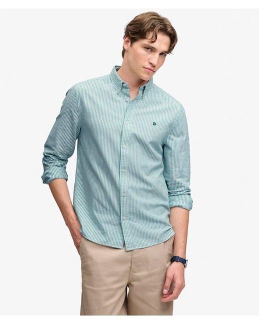 Superdry Blue & Co Classic Oxford Long Sleeve Shirt for men