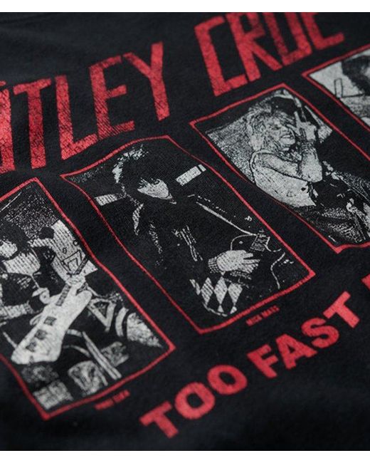 Superdry Black & Co Mötley Crüe X & Co Limited Edition T-shirt for men