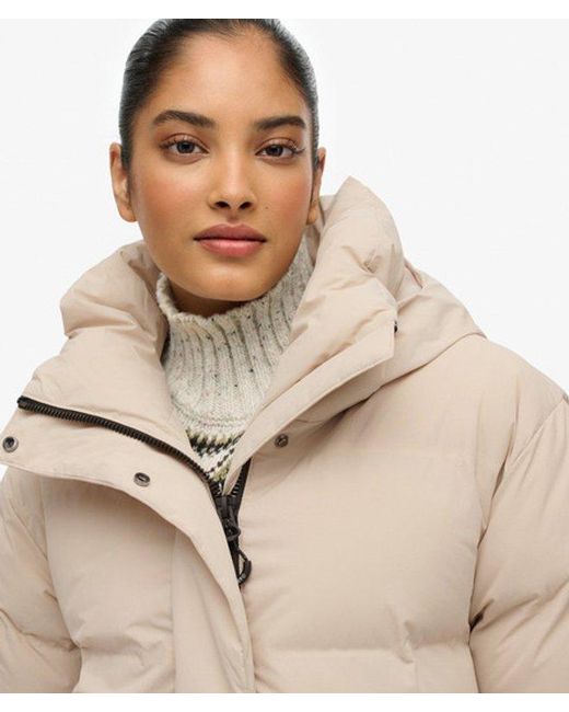 Superdry White & Co Hooded Long Puffer Jacket