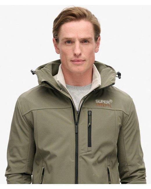 Superdry Green & Co Hooded Ripstop Softshell Trekker Jacket for men