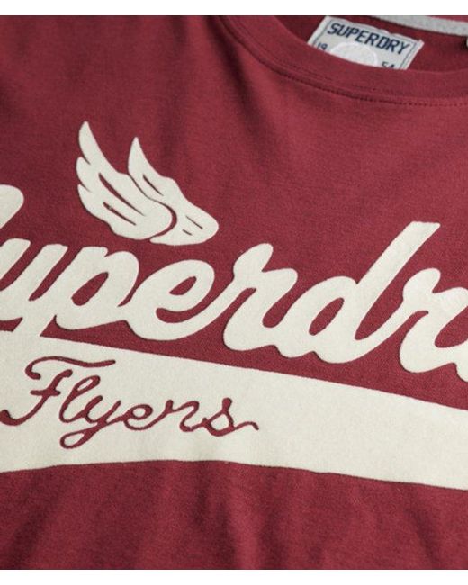 Superdry Flyers Script T-shirt in het Red voor heren