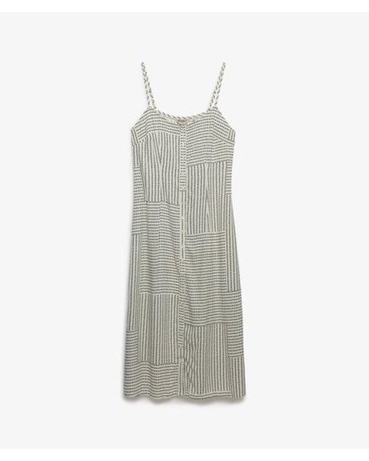 Superdry Print Button Down Cami Midi-jurk in het Green