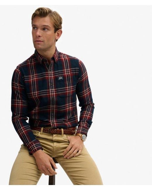 Superdry Black & Co Long Sleeve Cotton Lumberjack Shirt for men