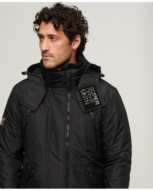 Superdry Black Hooded Mountain Sd Windbreaker Jacket for men
