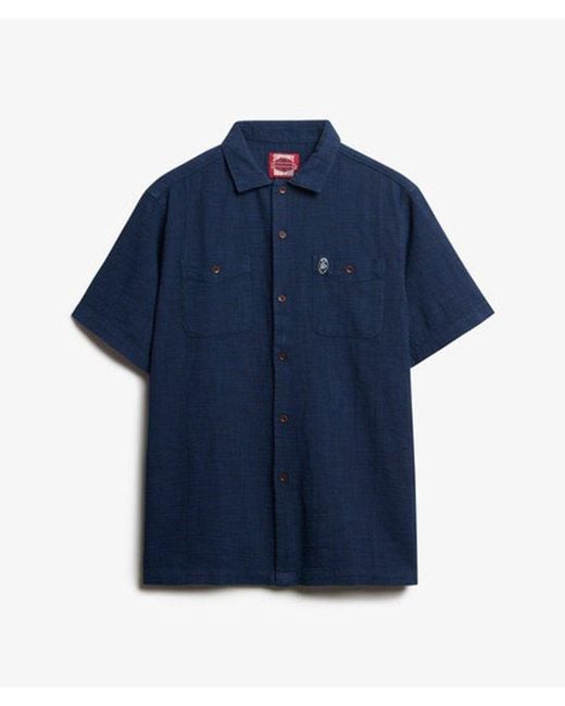 Superdry Blue & Co The Merchant Store - Short Sleeve Textured Shirt for men