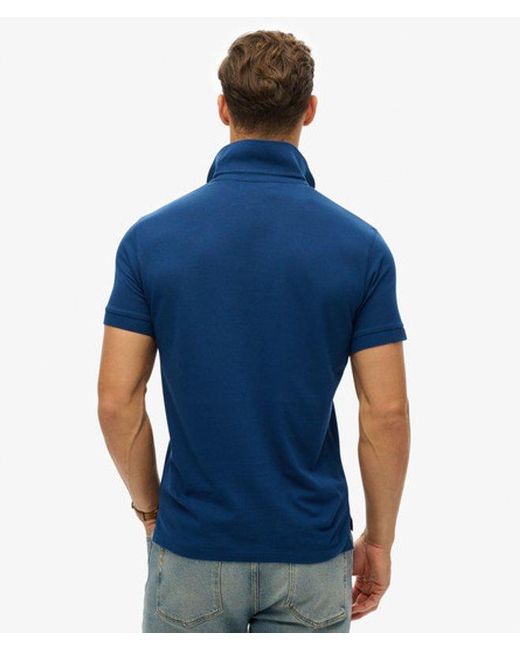 Superdry Blue & Co City Pique Polo Shirt for men
