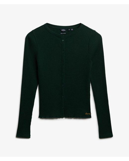 Superdry Black & Co Athletic Essentials Ribbed Cardigan