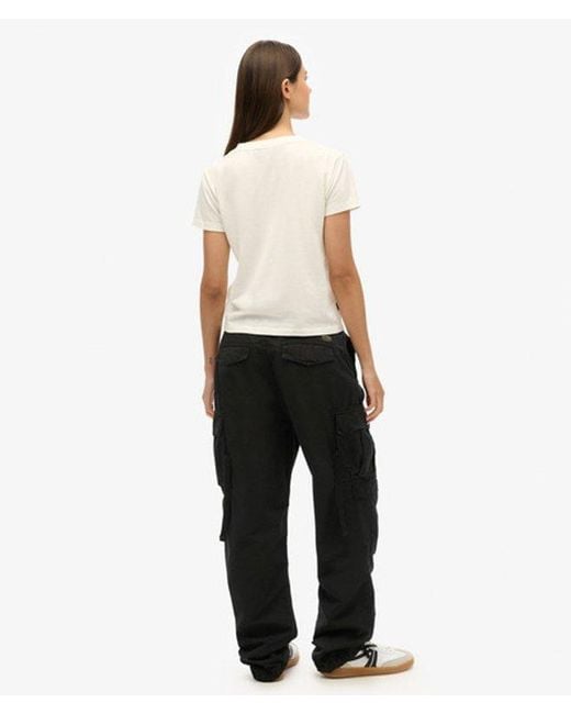 Superdry Black & Co Low Rise Para Cargo Pants