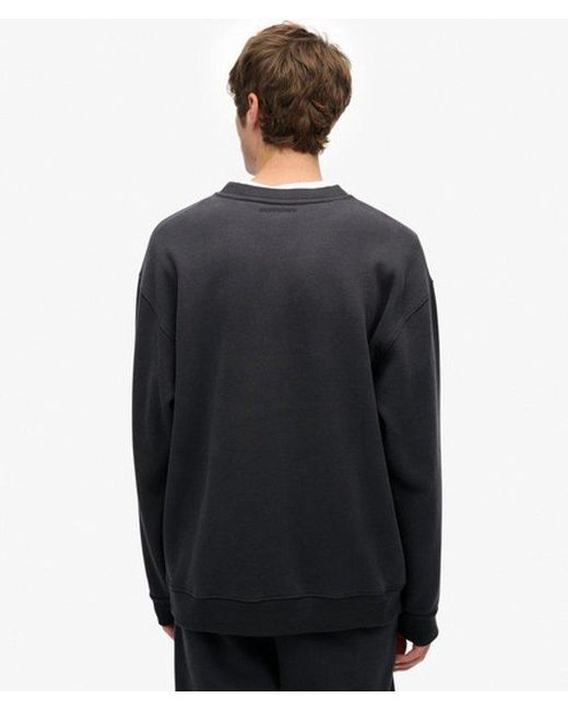Superdry Black & Co Oversized Crew Sweatshirt for men