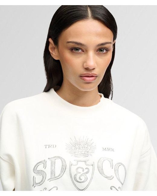 Superdry White & Co Vintage Workwear Crew Neck Sweatshirt
