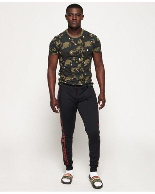 Superdry Black Sd Tricot Contrast Print Track Pants Track/Track for men