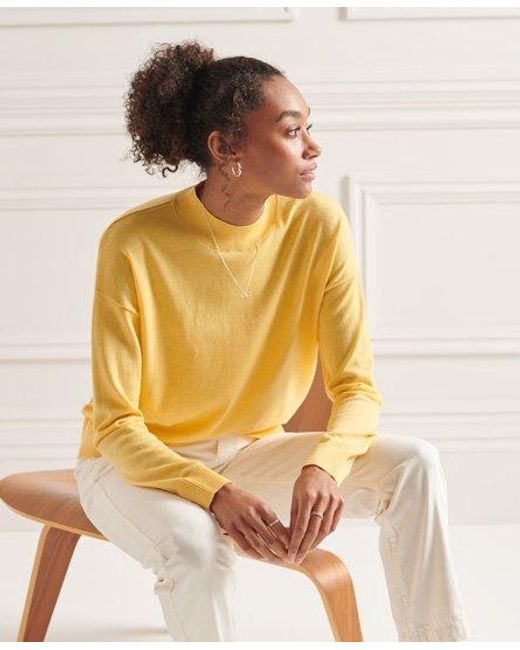 superdry yellow jumper