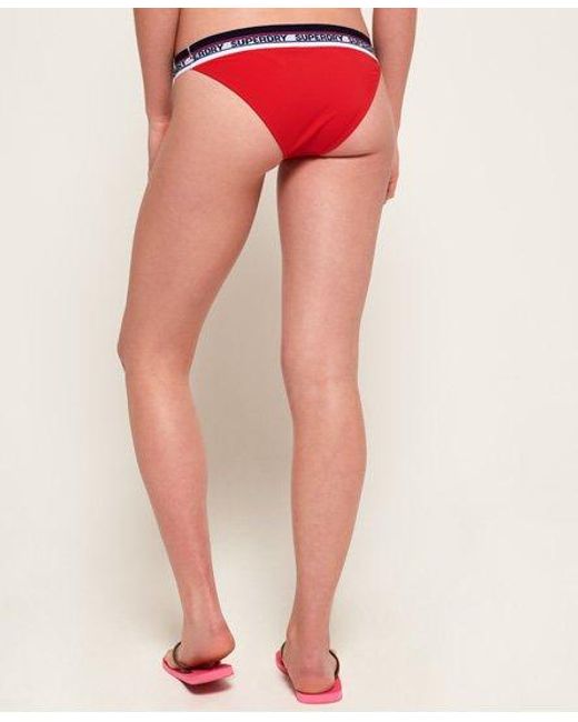 Superdry Red Cross Racer Bikini Bottoms
