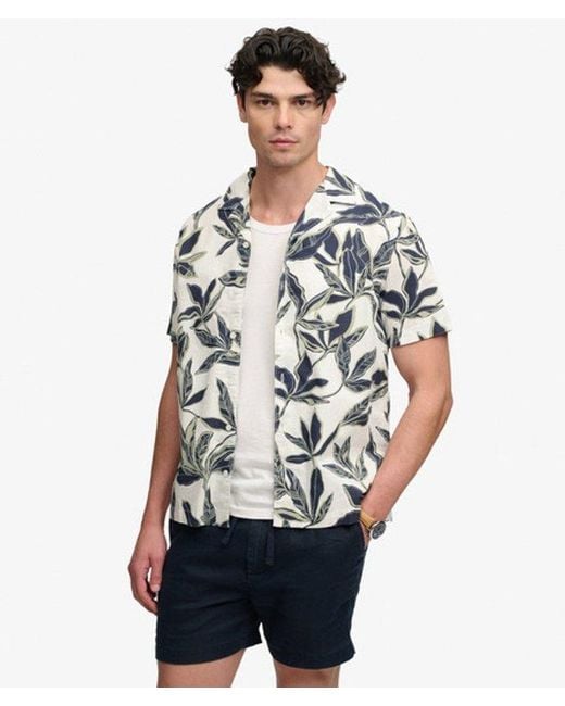 Superdry Blue & Co Cabana Poolside Short Sleeve Shirt for men