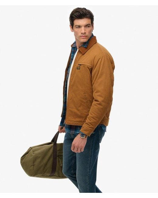 Superdry Blue & Co Cotton Canvas Barn Jacket for men