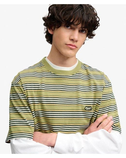 Superdry Green & Co Oversized Stripe T-shirt for men