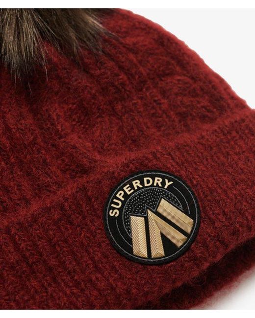 Superdry Red & Co Cable Luxe Knit Beanie Hat